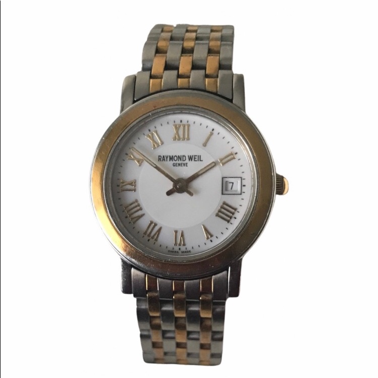 Authentic Raymond Weil Swiss Watch Two Tone Geneve